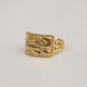 Gold plated Greek inspired ring